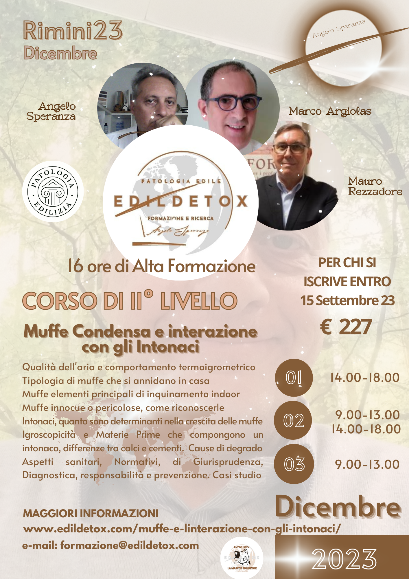01 02 03  DICEMBRE 2023 – I° Evento di II°&nbsp;Livello